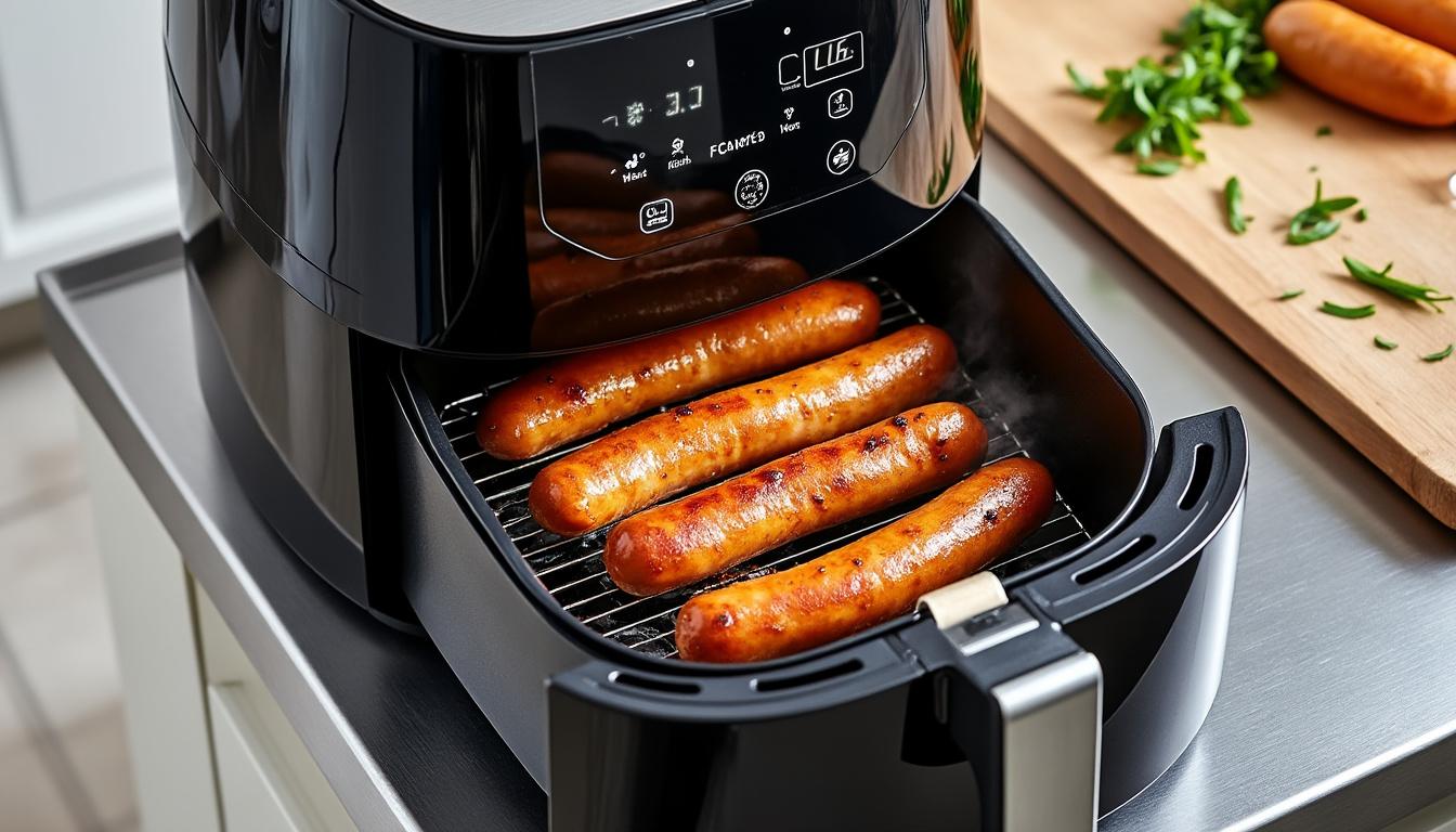 découvrez le temps de cuisson parfait pour obtenir des saucisses croustillantes à souhait avec votre air fryer. suivez nos conseils pour une cuisson rapide, savoureuse et sans effort !