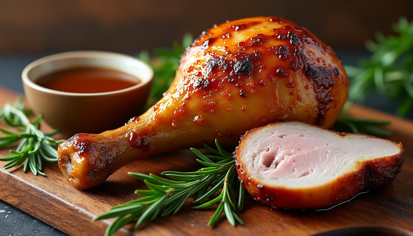 découvrez le temps de cuisson parfait pour une cuisse de dinde moelleuse et savoureuse. conseils et astuces pour réussir votre plat à chaque fois !