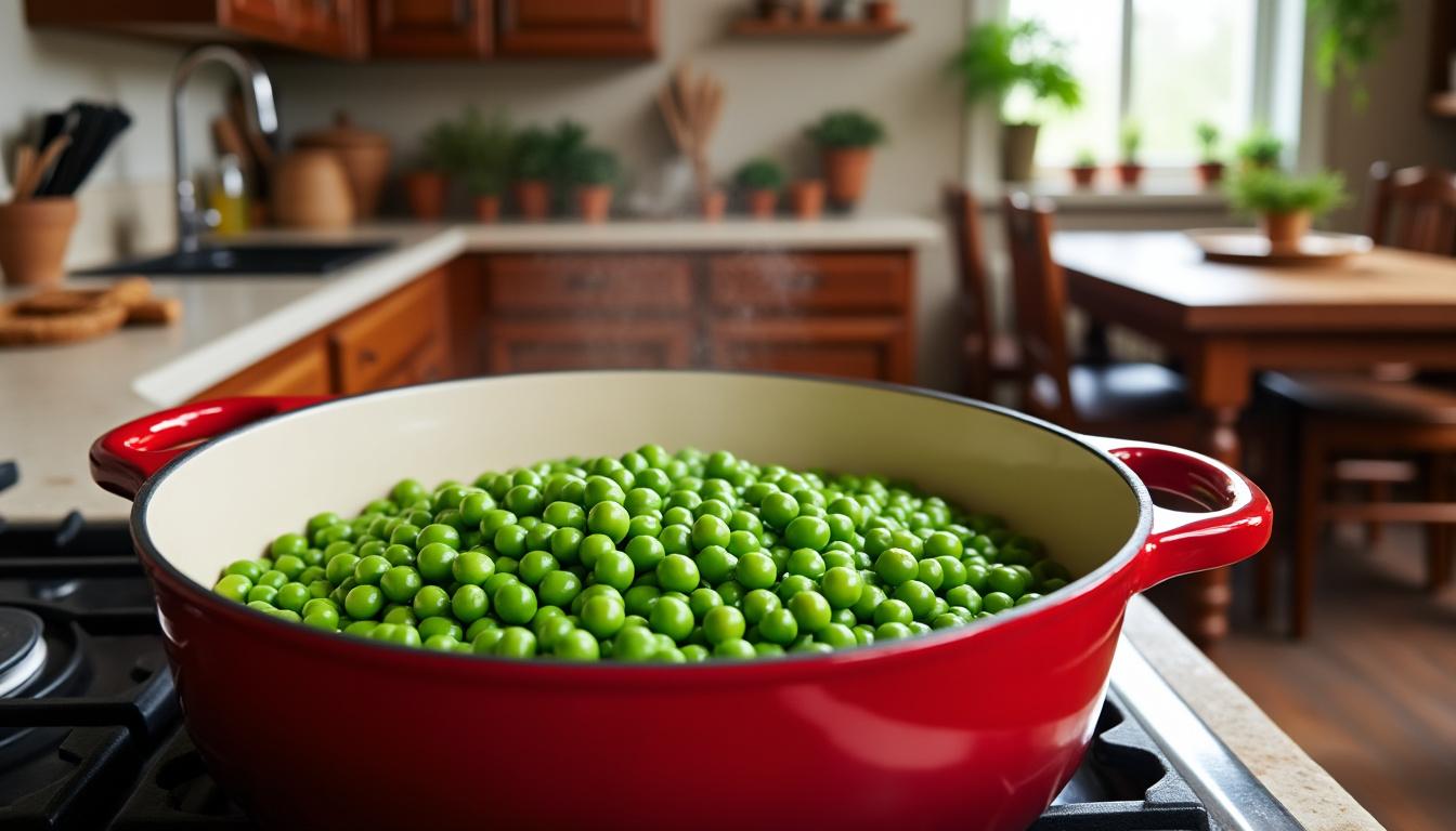 découvrez le temps de cuisson idéal pour préparer facilement des petits pois frais savoureux et parfaitement tendres. astuces et conseils pour réussir votre accompagnement.