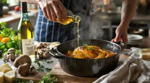 peut on faire un poulet au vin jaune la veille